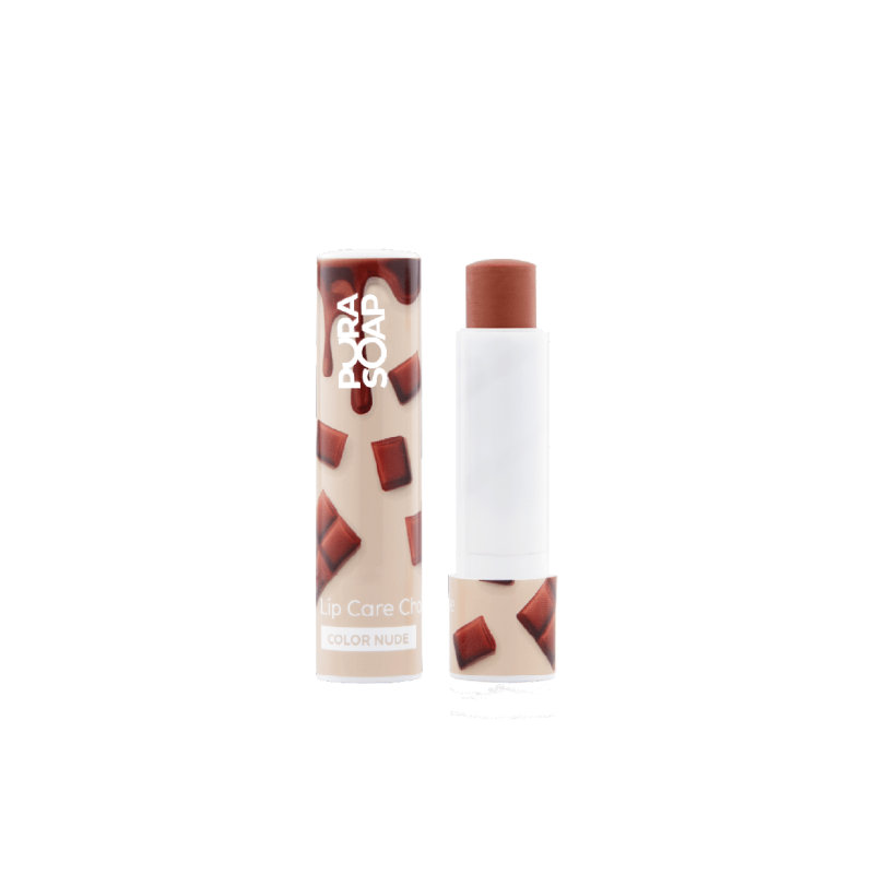 LABIAL BALSAMO COLOR NUDE CHOCOLATE PURA SOAP Distribuidora Liliana