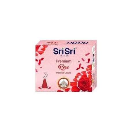 SAHUMERIO ROSE PREMIUM 25 GR X 12 CONOS SRI SRI TATTVA