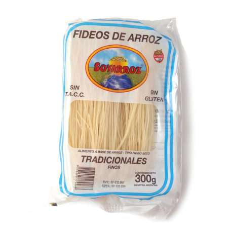 FIDEO DE ARROZ FINOS SABOR TRADICIONAL SOYARROZ