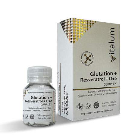 GLUTATION + RESVERATROL + Q10  X 30 CAPS VITALUM