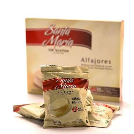 ALFAJORES BLANCOS CAJA X 6 UNID. SANTA MARIA