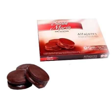 ALFAJORES  CHOCOLATE NEGRO CAJA X 6 UNID. SANTA MARIA