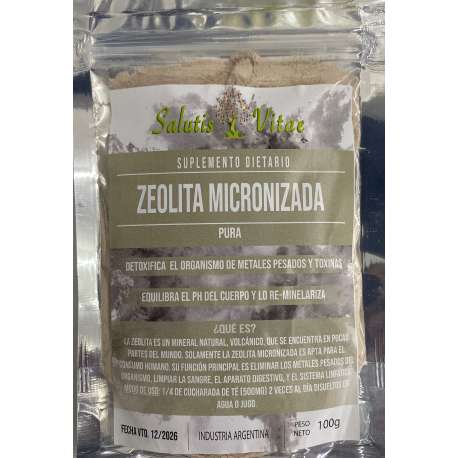 ZEOLITA MICRONIZADA PURA X 100 GR