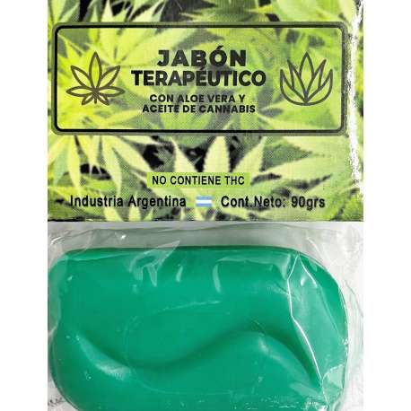 JABON TERAPEUTICO C/ALOE Y CANNABIS X 90 GR PRODUCTOS IMPORTADOS