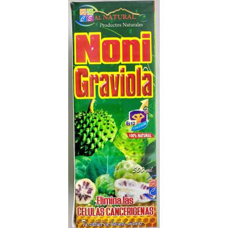 EXTRACTO DE NONI + GRAVIOLA LIQUIDA X 500ML. PRODUCTOS IMPORTADOS