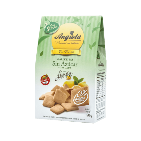 GALLETITAS DE LIMON SIN AZUCAR X 120 GR ANGIOLA