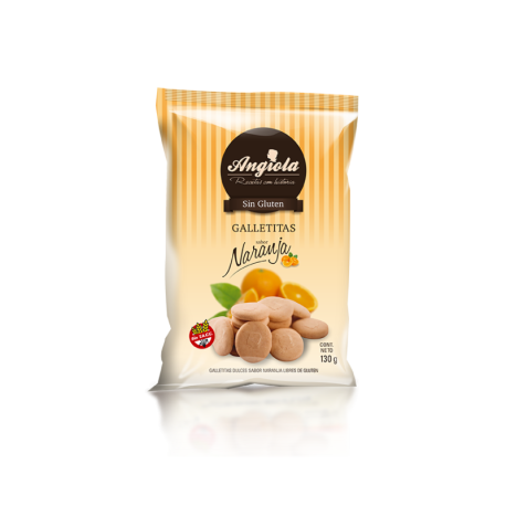 GALLETITAS NARANJA DULCE X 130 GR ANGIOLA