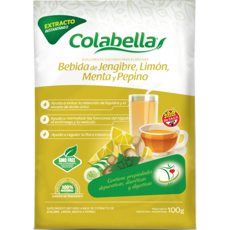 EXTRACTO DE JENGIBRE, LIMON, MENTA Y PEPINO COLABELLA