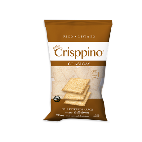 GALLETITAS DE ARROZ CLASICAS X 100 GRS. CRISPPINO