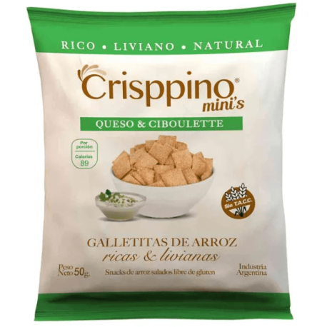 GALLETA DE ARROZ SABOR CIBOULETTE CRISSPINO