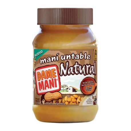 PASTE DE MANI NATURAL X 510 GRS. DAME MANI