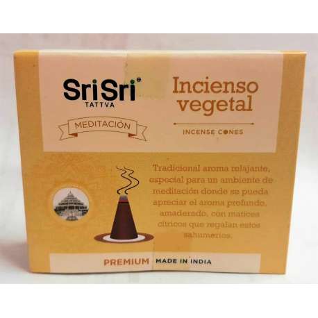 SAHUMERIO PREMIUM INCIENSO VEGETAL CONOS X 25 GR SRI SRI TATTVA