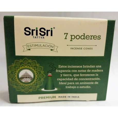 SAHUMERIO PREMIUM 7 PODERES CONOS X 25 GR SRI SRI TATTVA