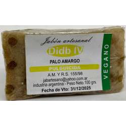 JABON ARTESANAL PULGUICIDA (PALO AMARGO) X 100 GR. DIDB IV NEVER