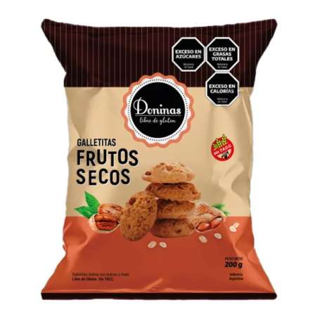 GALLETITAS DE FRUTOS SECOS X 200 GR DONINAS