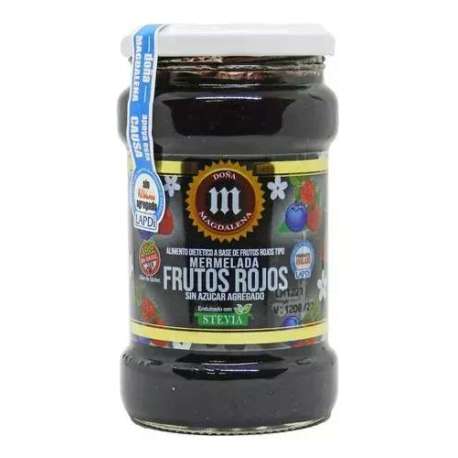 MERMELADA FRUTOS ROJOS CON STEVIA X 400 GRS. DONA MAGDALENA