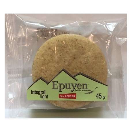 ALFAJOR INTEGRAL SIN AZÚCAR X 12 UNID EPUYEN