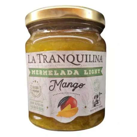 MERMELADA DE MANGO CON STEVIA LA TRANQUILINA