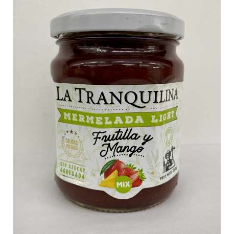 MERMELADA DE FRUTILLA Y MANGO LIGHT X 330 GRS LA TRANQUILINA