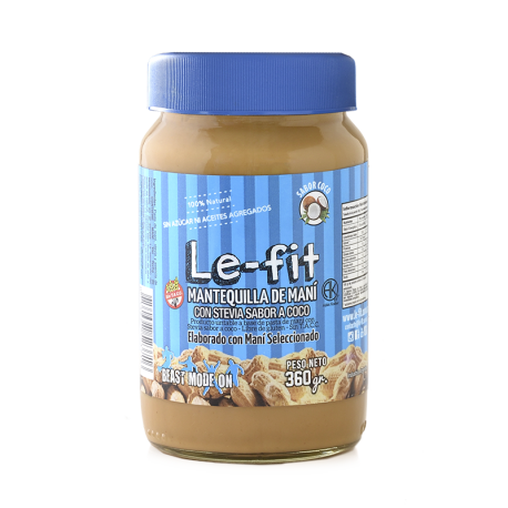 MANTEQUILLA DE MANI CON COCO X 380 GR LE-FIT