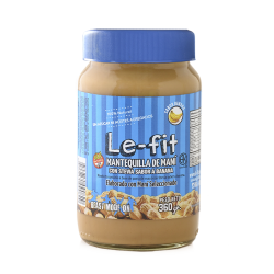 MANTEQUILLA DE MANI SABOR BANANA X 380 GR LE-FIT