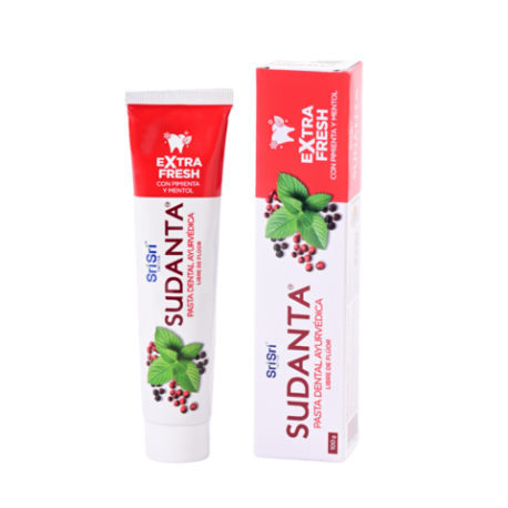 SUDANTA EXTRA FRESH PIMIENTA Y MENTOL  X 100 GR. SRI SRI TATTVA-AYURVEDA