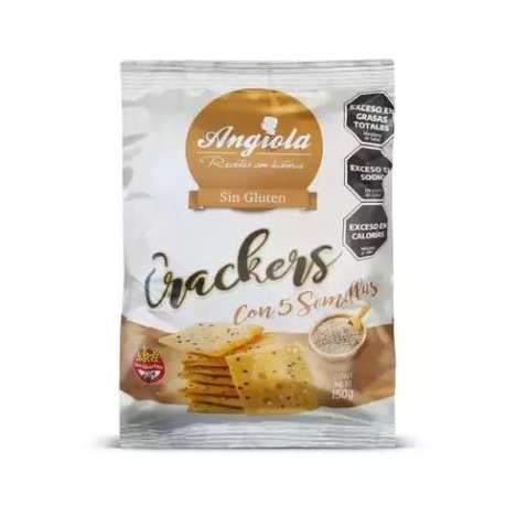 GALLETITAS CRACKERS CON 5 SEMILLAS X 150 GR. ANGIOLA