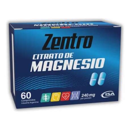 ZENTRO CITRATO DE MAGNESIO X 60 COMP. ISA