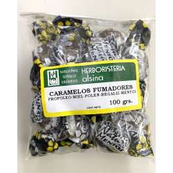 CARAMELOS DE PROPOLEO+MIEL+POLEN+REGALIZ+MENTOL (FUMADOR) X 100 GR. HERBORISTERA ALSINA
