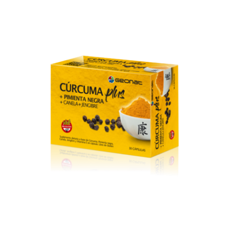 CURCUMA PLUS (PIMIENTA NEGRA+CANELA+JENGIBRE) X 30 CAPS. PROVEFARMA-GEONAT