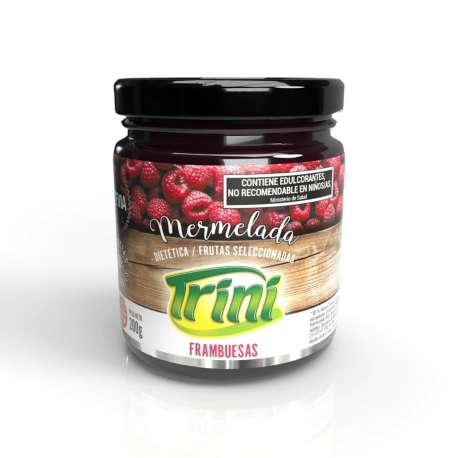 MERMELADA DE FRAMBUESA PREMIUM C/STEVIA X 360 GRS. TRINI