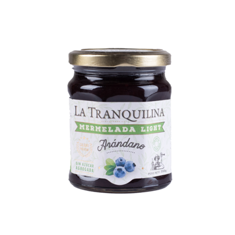 MERMELADA DE ARANDANO CON STEVIA LA TRANQUILINA