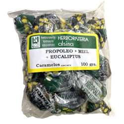 CARAMELOS DE PROPOLEO + MIEL + EUCALIPTUS X 100 GR. HERBORISTERA ALSINA