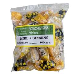 CARAMELOS DE MIEL Y GINSENG X 100 GR. HERBORISTERIA ALSINA