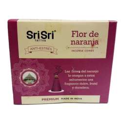 SAHUMERIO FLOR DE NARANJA CONOS X 12 UNID. SRI SRI TATTVA-AYURVEDA