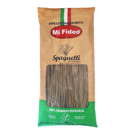 SPAGUETTI INTEGRAL ESPINACA X 227 GR. ARGENDIET