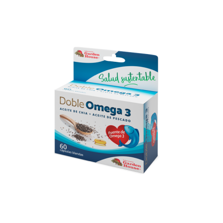 DOBLE OMEGA 3 (AC. CHIA + AC. PESCADO) X 60 CAPS GARDEN HOUSE
