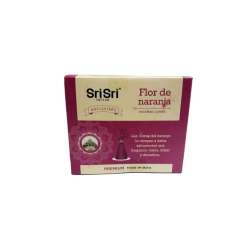 SAHUMERIO PREMIUM FLOR DE NARANJA CONOS X 25 GR SRI SRI TATTVA