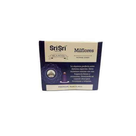 SAHUMERIO PREMIUM MILFLORES CONOS X 25 GR SRI SRI TATTVA