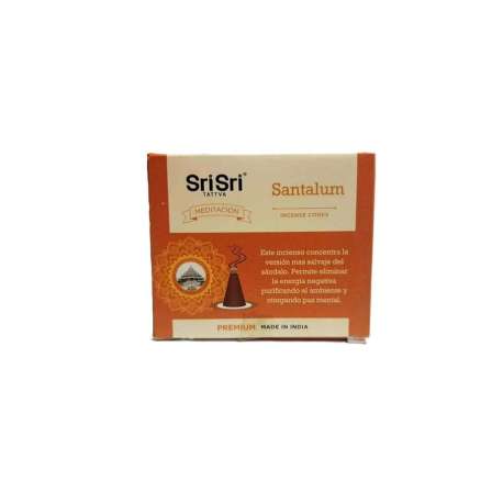 SAHUMERIO PREMIUM SANTALUM CONOS X 25 GR SRI SRI TATTVA