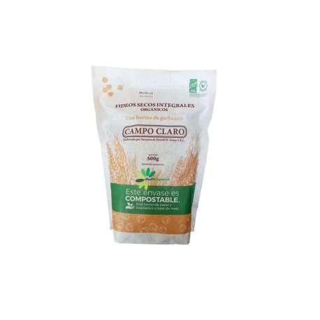 FIDEOS SECOS INTEGRAL DE GARBANZO X 500 GR CAMPO CLARO