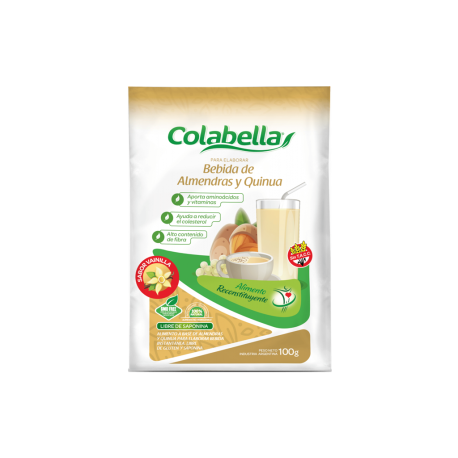 BEBIDA A BASE ALMENDRA Y QUINOA (VAINILLA) X 100 GRS. COLABELLA