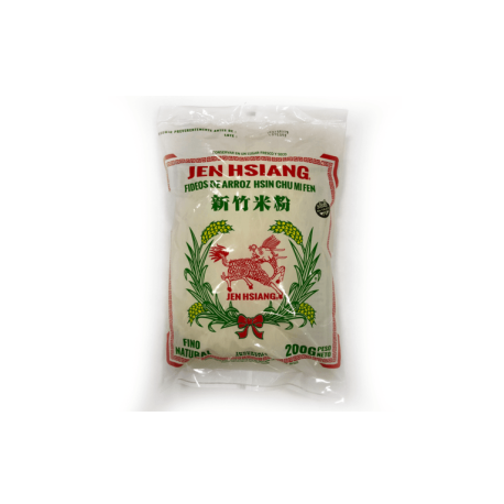 FIDEO DE ARROZ NATURAL FINO JEN HSIANG X 200 GR FUSHENG