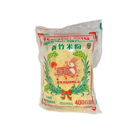 FIDEO DE ARROZ NATURAL FINO JEN HSIANG X 400 GR