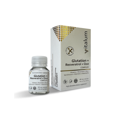 GLUTATION + RESVERATROL + Q10  X 30 CAPS VITALUM