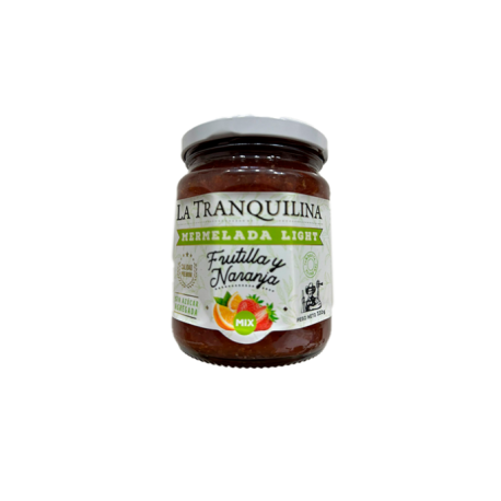 MERMELADA DE FRUTILLA Y NARANJA LIGHT X 330 GRS LA TRANQUILINA