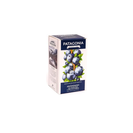 TE DE ARANDANO AZUL CON NARANJA Y FRUTOS ROJOS SAQUITOS PATAGONIA