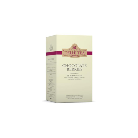 TE CHOCOLATE BERRIES X 20 SAQ DELHI TEA DROGUERIA ARGENTINA