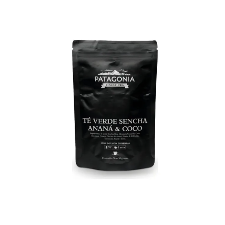 TE VERDE SENCHA ANANA Y COCO X 50 GRS. PATAGONIA