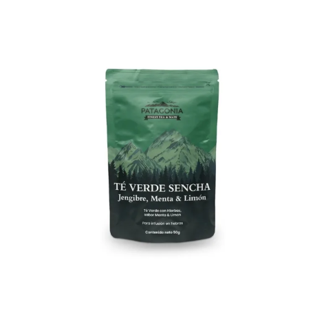TE PATAGONIA VERDE,JENGIBRE,MENTA Y LIMON X 50 GR